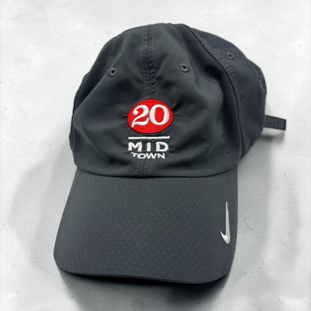 Nike Golf Hat Grey 100% Midtown 20 Anniversary Swoosh Performance247077-060